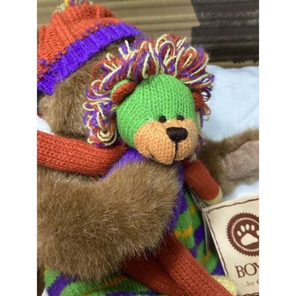 Boyds Bear Teddy Bear & Lion Stuffed Toy Plush Rusty Knitbeary With Roary 2009 - Picture 6 of 13